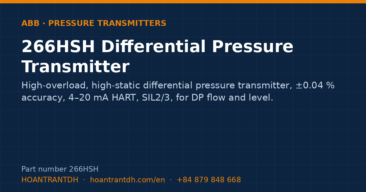 ABB 266HSH Differential Pressure Transmitter (266HSH) — product card