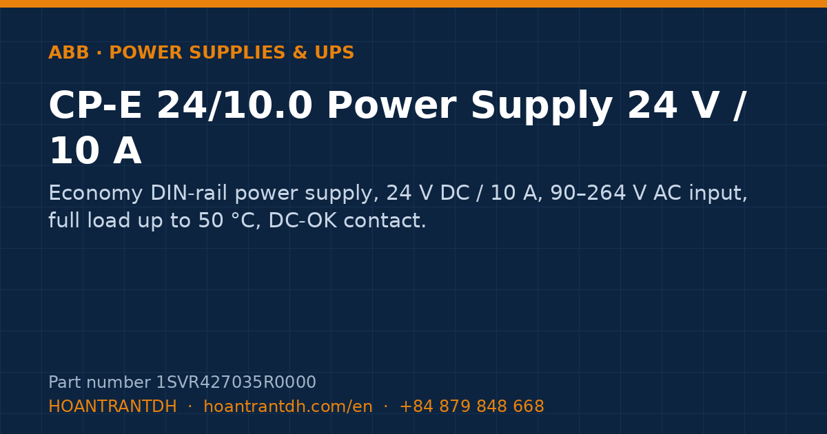 ABB CP-E 24/10.0 Power Supply 24 V / 10 A (1SVR427035R0000) — product card