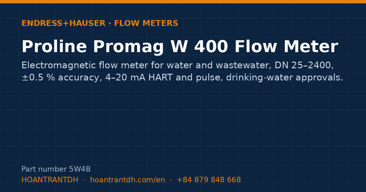 Endress+Hauser Proline Promag W 400 Flow Meter (5W4B) — product card