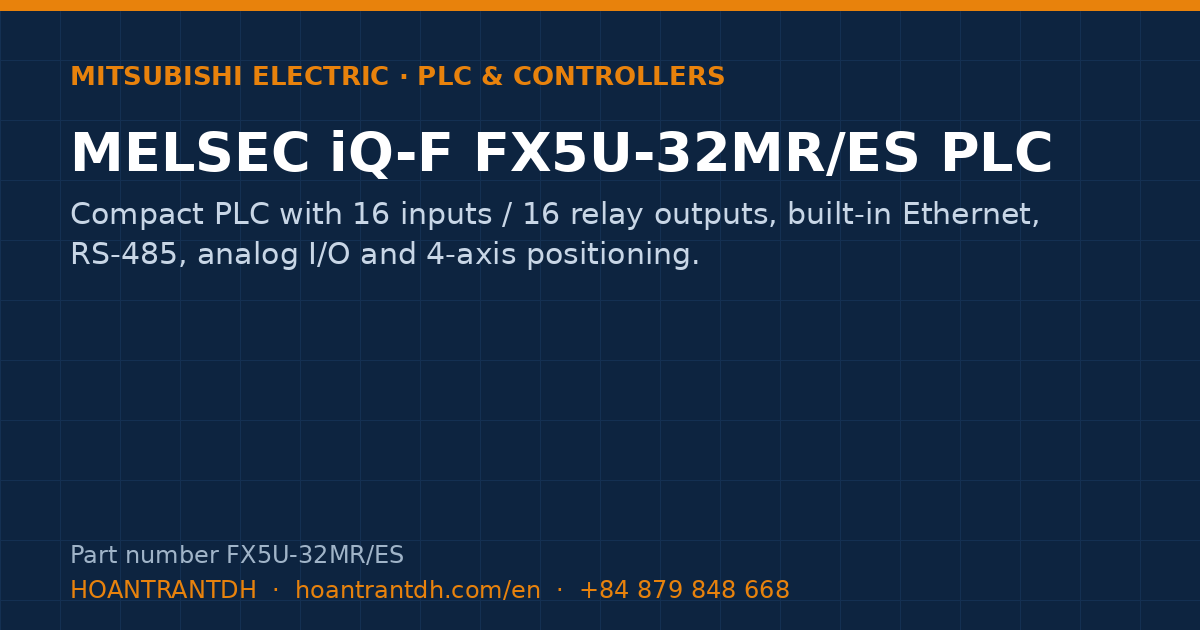 Mitsubishi Electric MELSEC iQ-F FX5U-32MR/ES PLC (FX5U-32MR/ES) — product card