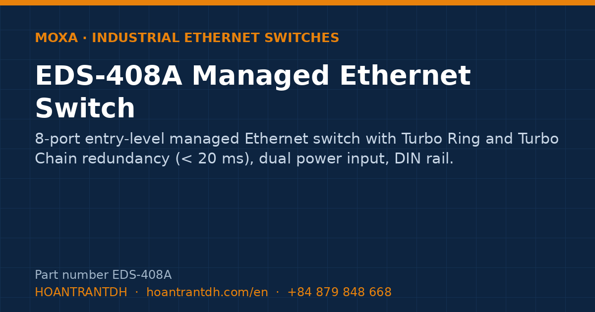 Moxa EDS-408A Managed Ethernet Switch (EDS-408A) — product card