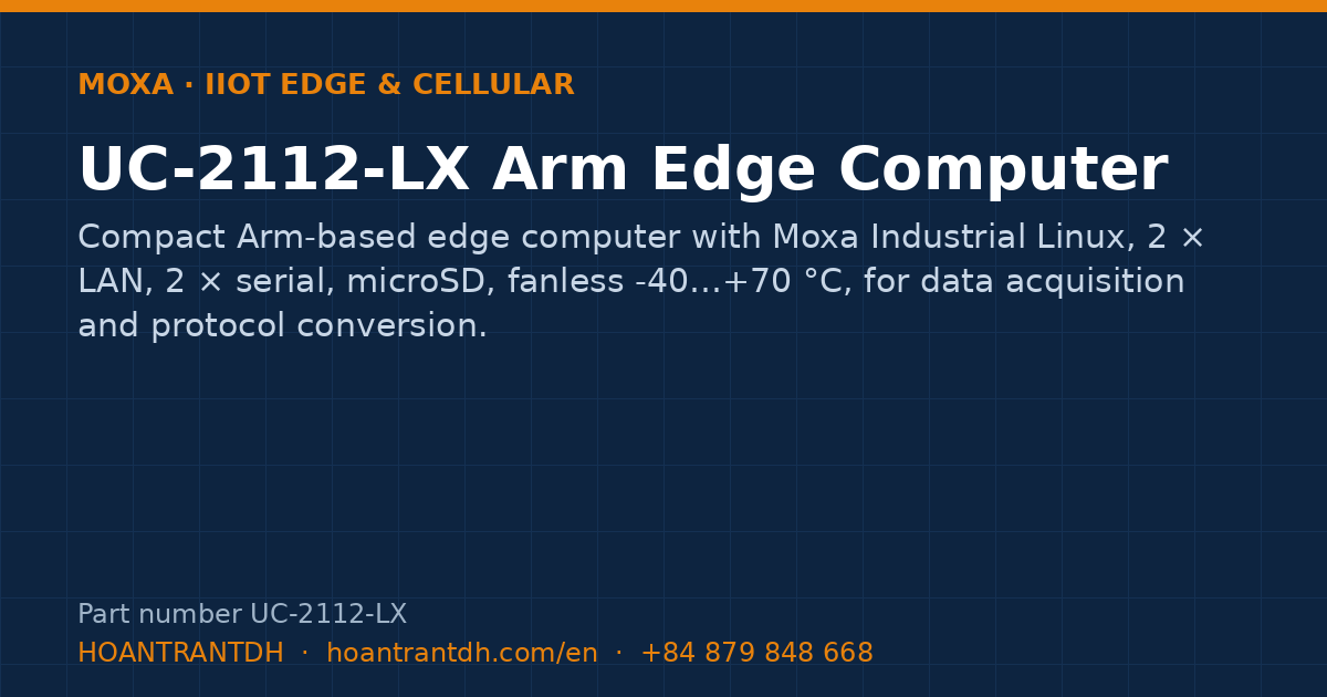 Moxa UC-2112-LX Arm Edge Computer (UC-2112-LX) — product card