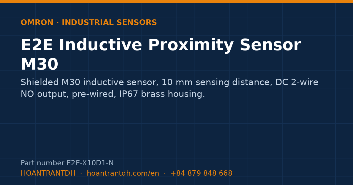 Omron E2E Inductive Proximity Sensor M30 (E2E-X10D1-N) — product card
