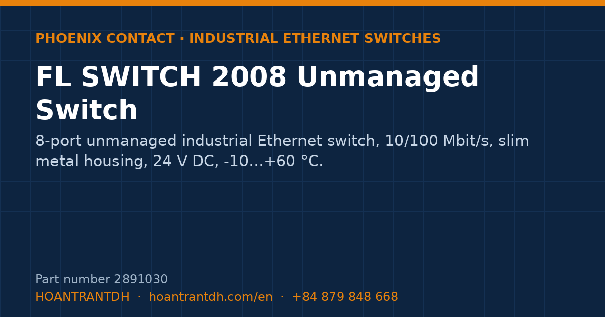 Phoenix Contact FL SWITCH 2008 Unmanaged Switch (2891030) — product card