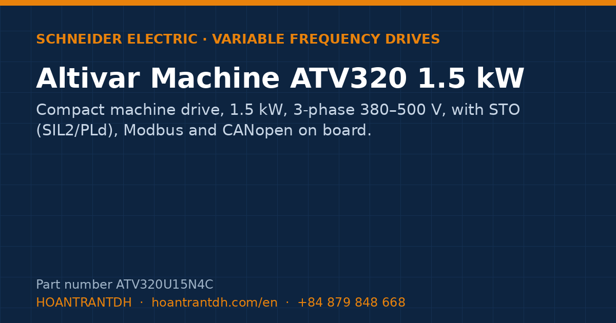 Schneider Electric Altivar Machine ATV320 1.5 kW (ATV320U15N4C) — product card