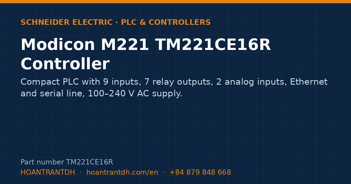 Schneider Electric Modicon M221 TM221CE16R Controller (TM221CE16R) — product card