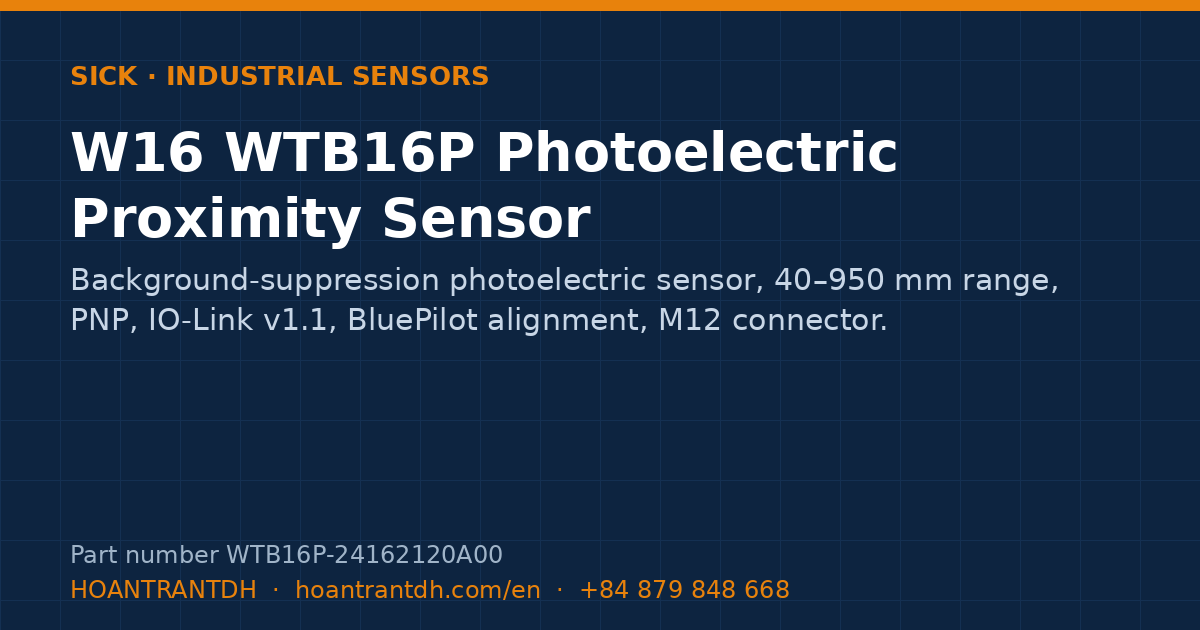 SICK W16 WTB16P Photoelectric Proximity Sensor (WTB16P-24162120A00) — product card