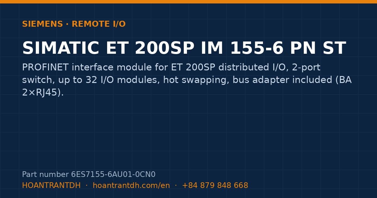 Siemens SIMATIC ET 200SP IM 155-6 PN ST (6ES7155-6AU01-0CN0) — product card