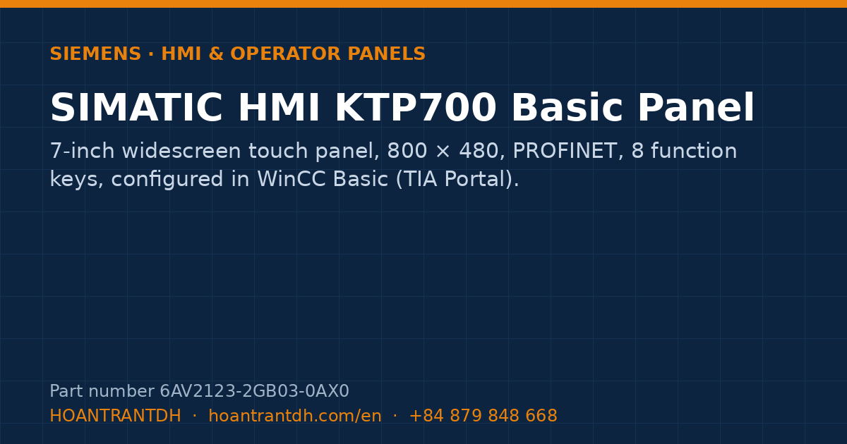 Siemens SIMATIC HMI KTP700 Basic Panel (6AV2123-2GB03-0AX0) — product card