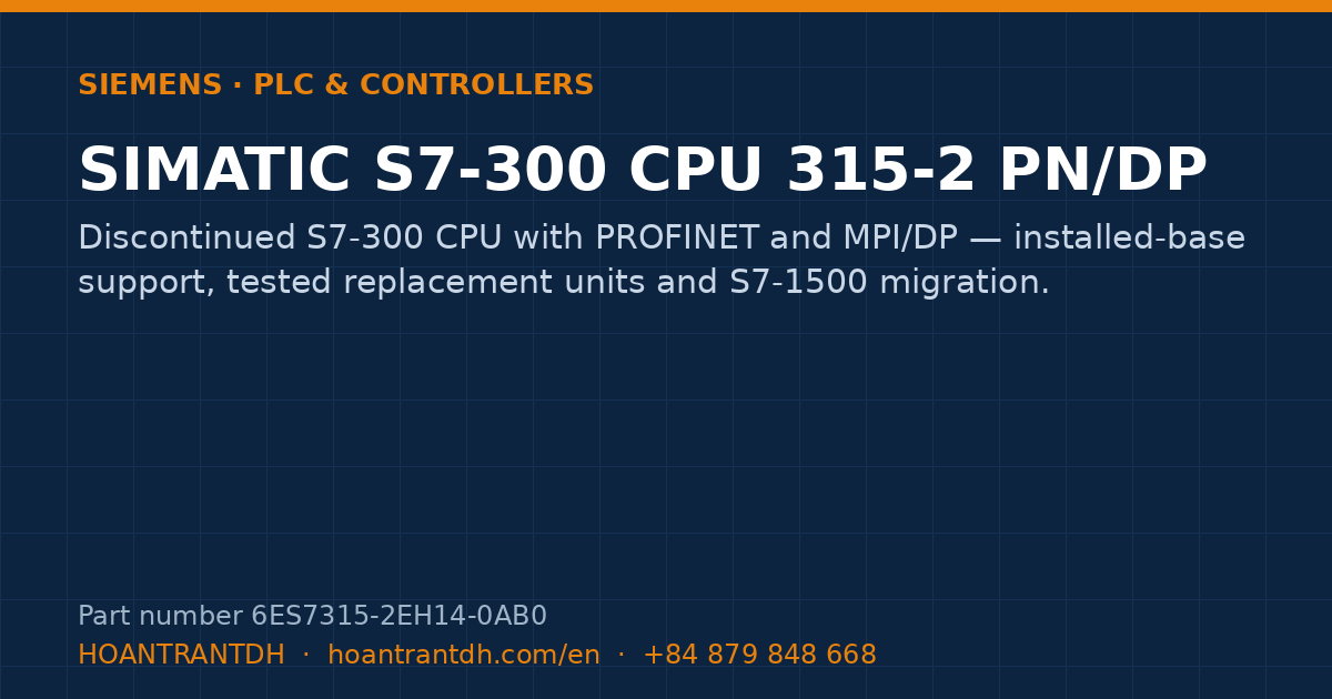 Siemens SIMATIC S7-300 CPU 315-2 PN/DP (6ES7315-2EH14-0AB0) — product card