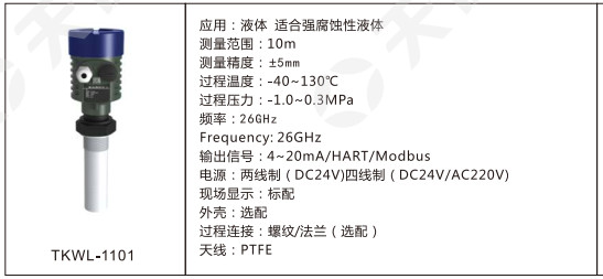 radar level sensor TKWL-1101