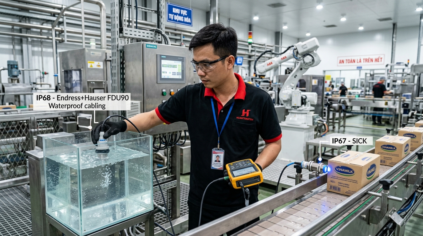 Ứng dụng IP67 IP68 trong nhà máy