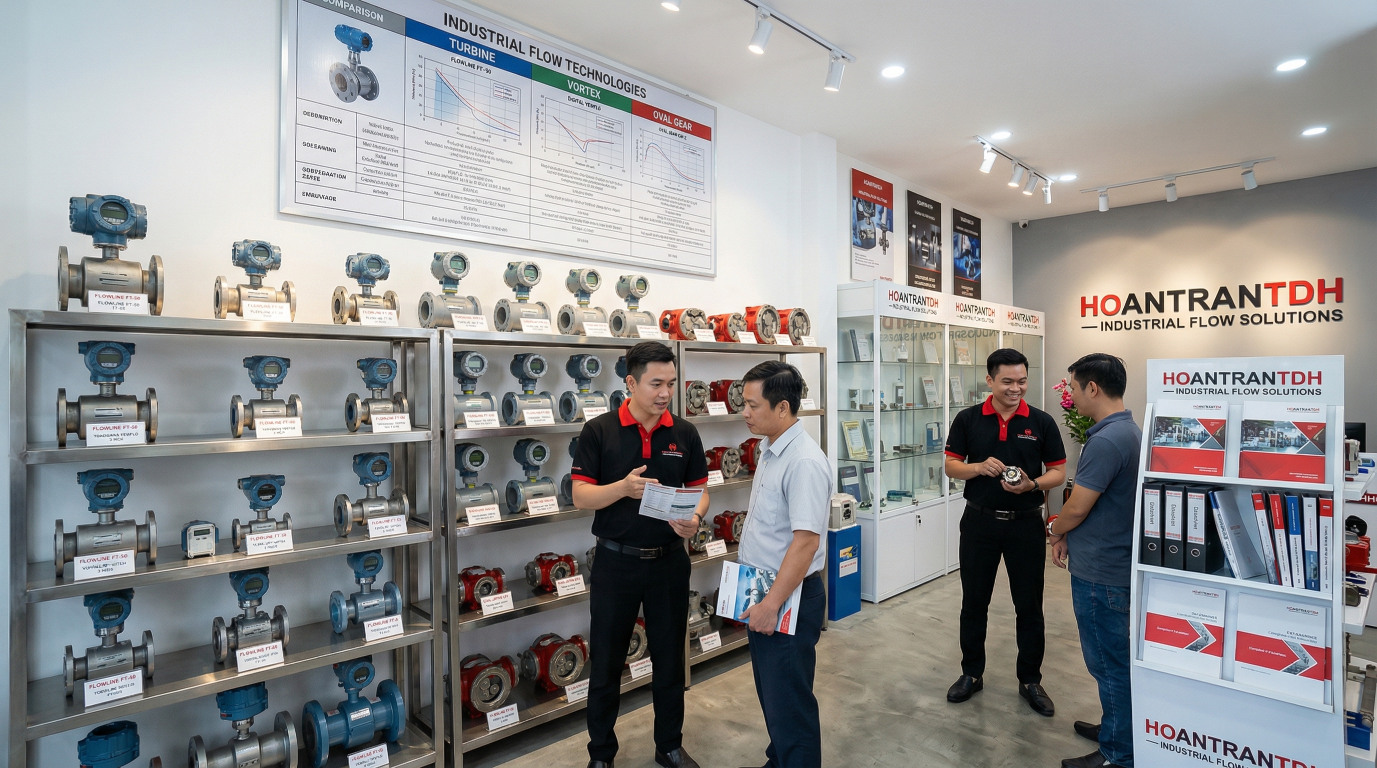 Đồng hồ turbine tại showroom