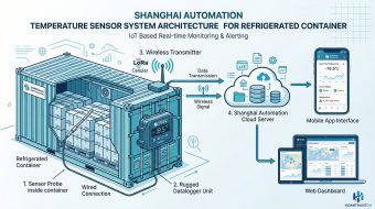 Cảm biến nhiệt độ Shanghai Automation cho container lạnh 