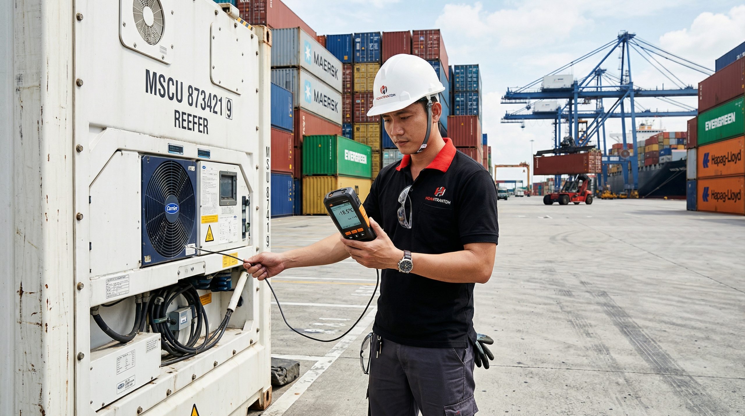 Cảm biến nhiệt độ Shanghai Automation cho container lạnh xuất khẩu