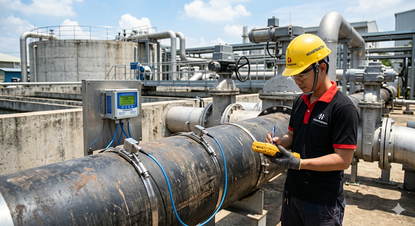 đồng hồ đo lưu lượng siêu âm ultrasonic flow meter