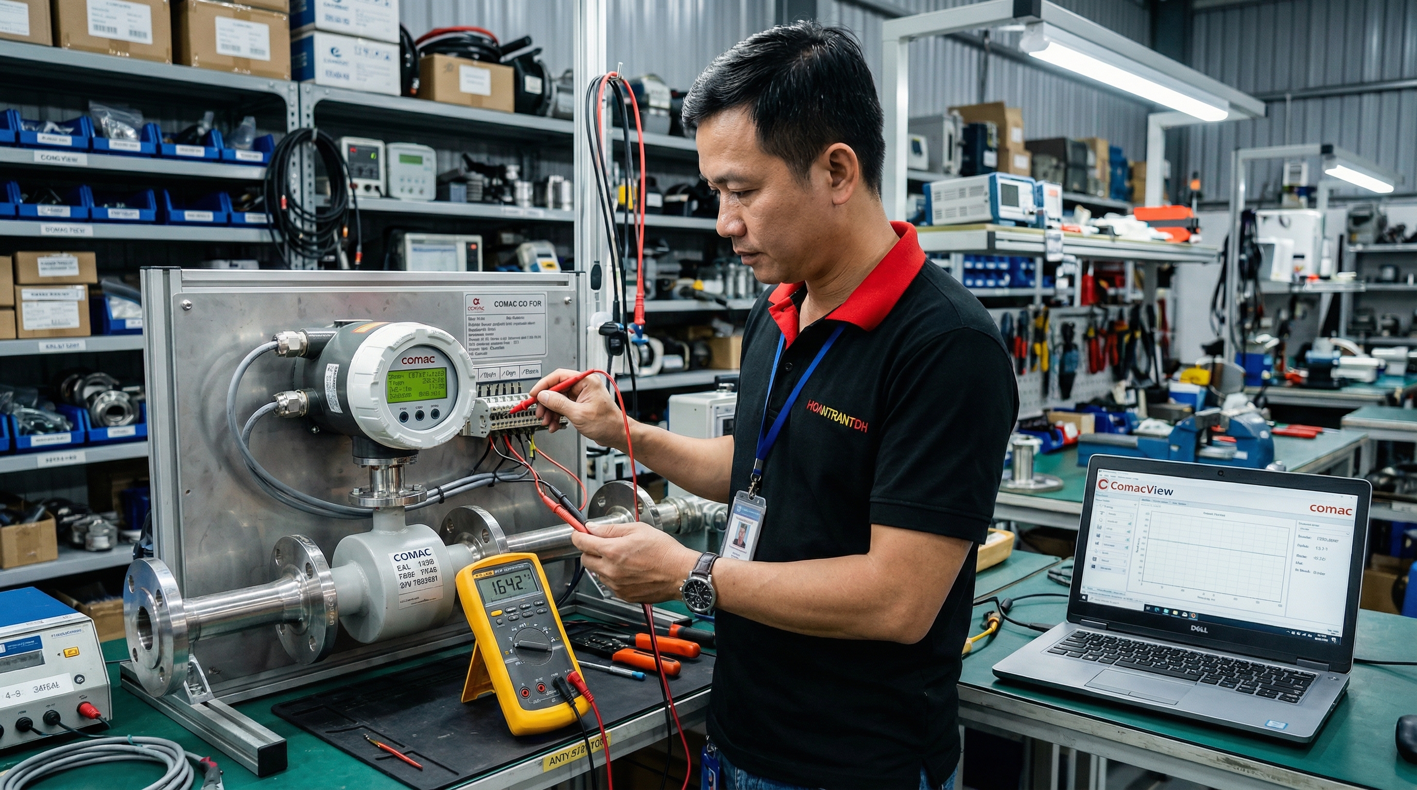 Kỹ sư kiểm tra đồng hồ Comac Cal F200