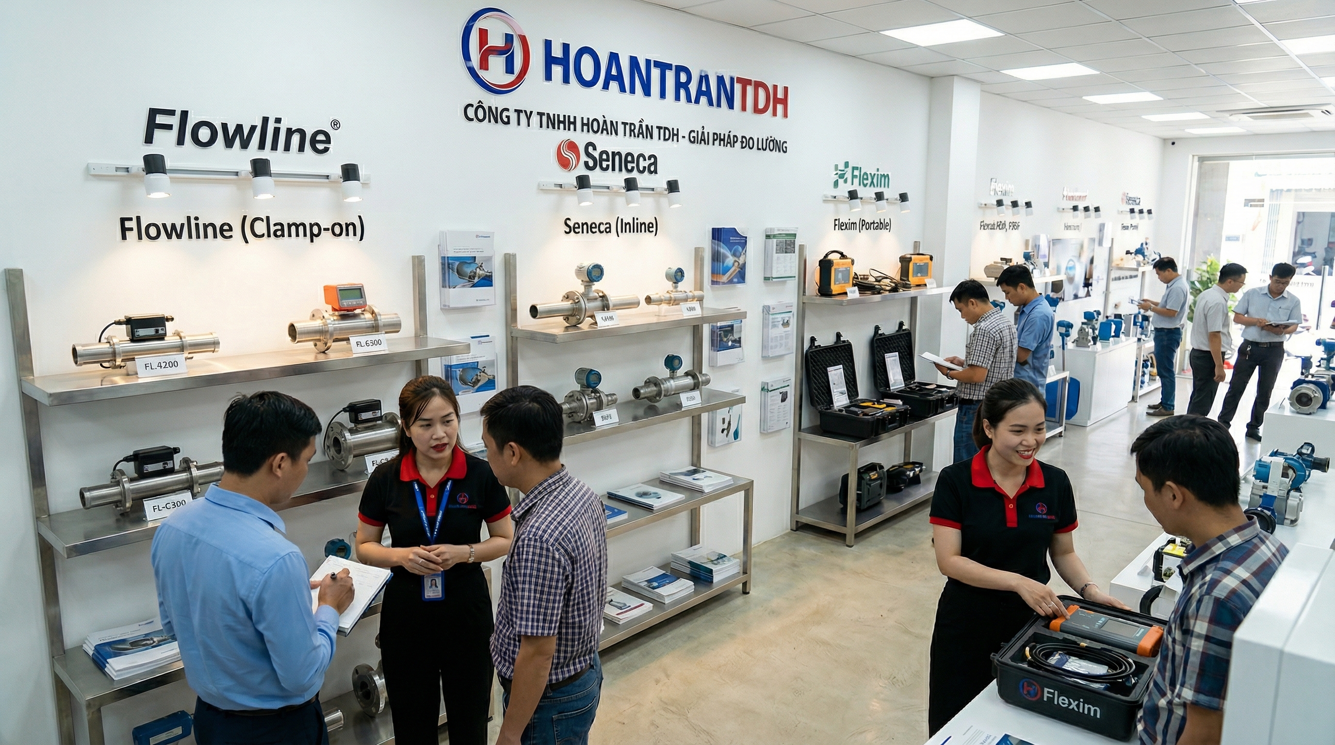 Đồng hồ lưu lượng tại showroom
