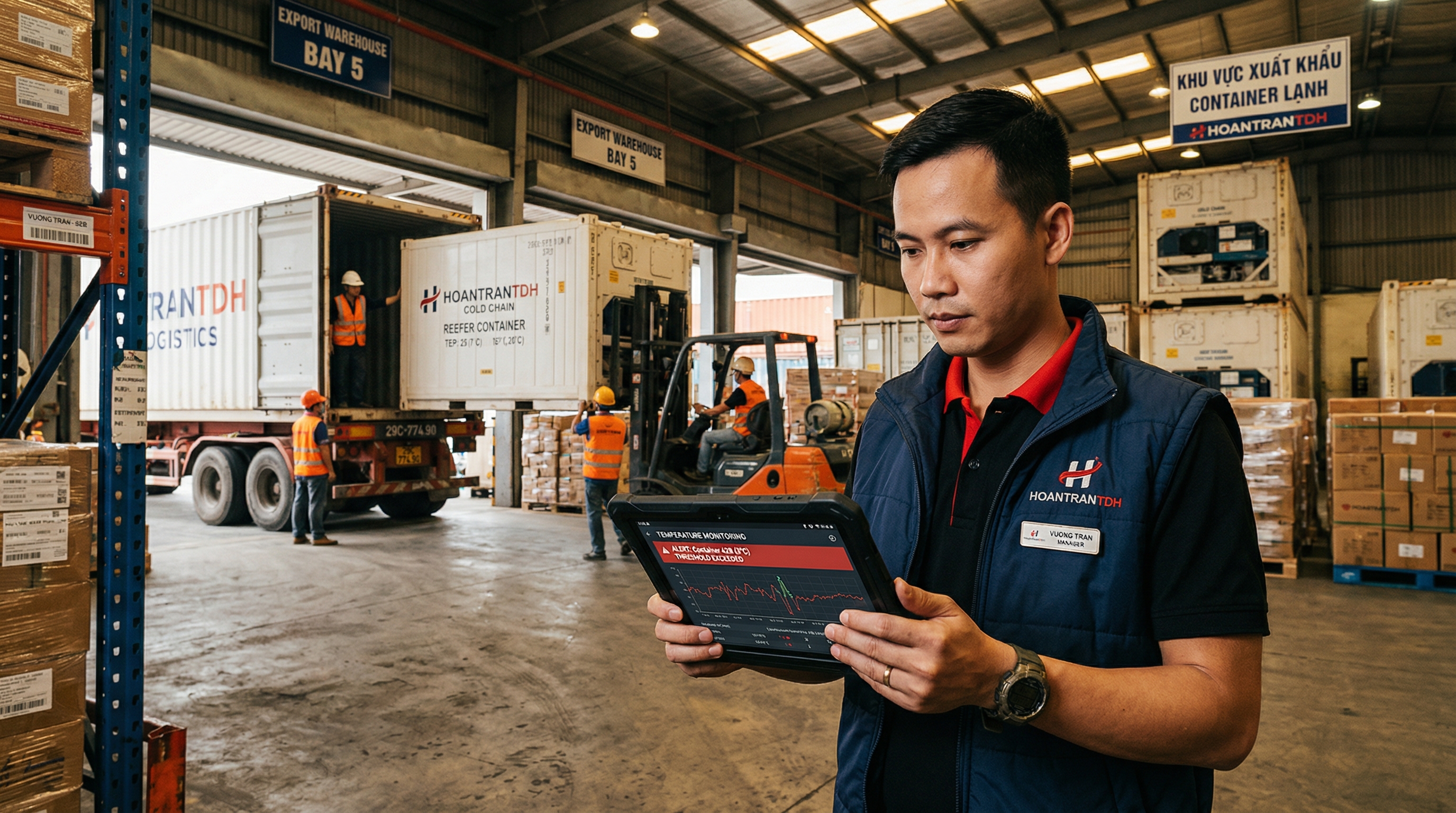 Xem dữ liệu nhiệt độ trên máy tính bảng