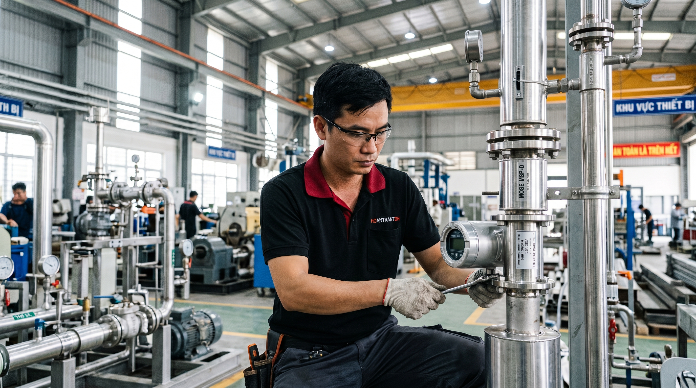 Transmitter chênh áp MOSE MSP-D lắp đặt