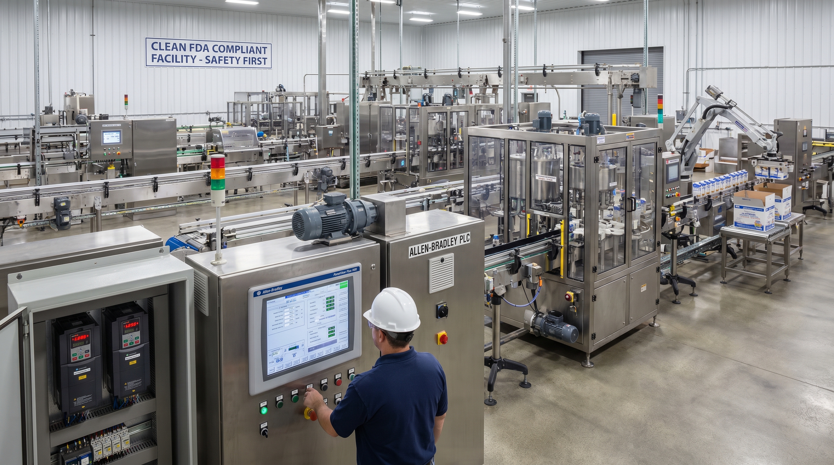 PLC Allen-Bradley, HMI và biến tần ngành thực phẩm