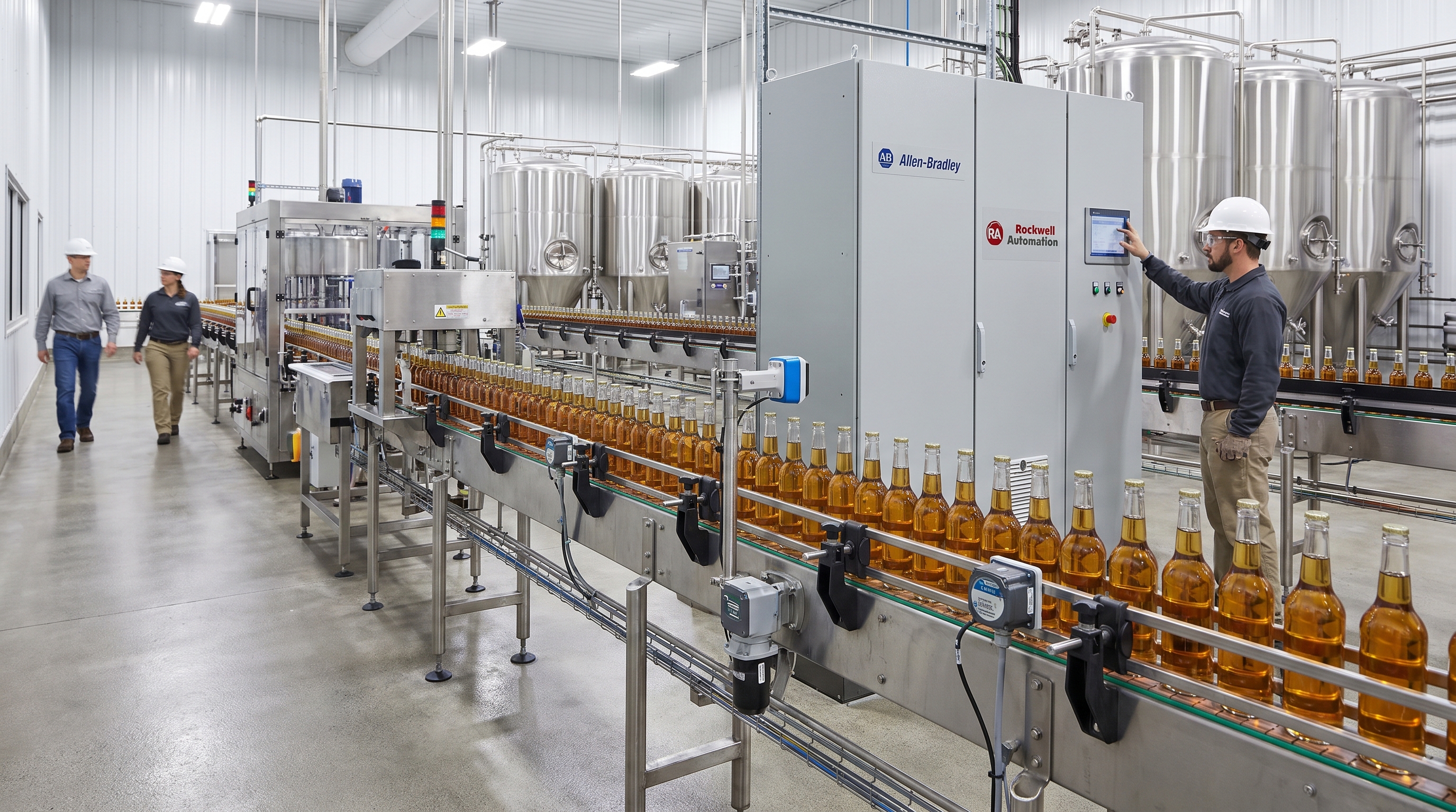 PLC Allen-Bradley trong dây chuyền đóng chai