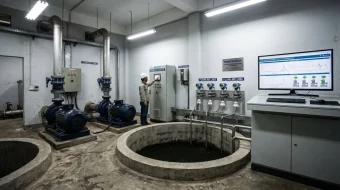 hệ thống cảm biến mức radar Flowline và hệ PLC Siemens
