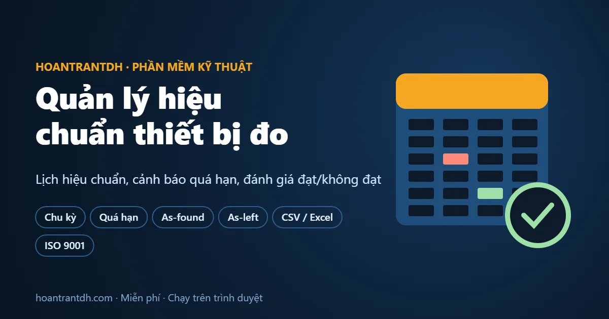 Quản lý hiệu chuẩn thiết bị đo