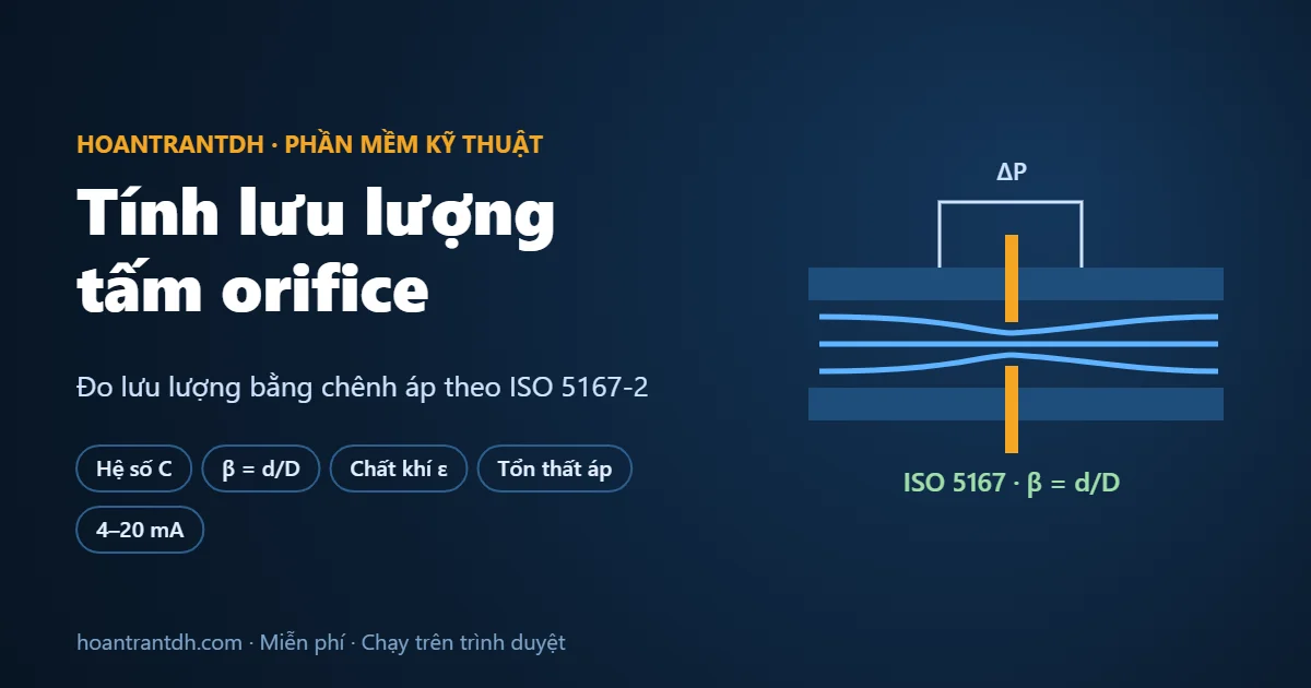 Tính lưu lượng tấm orifice