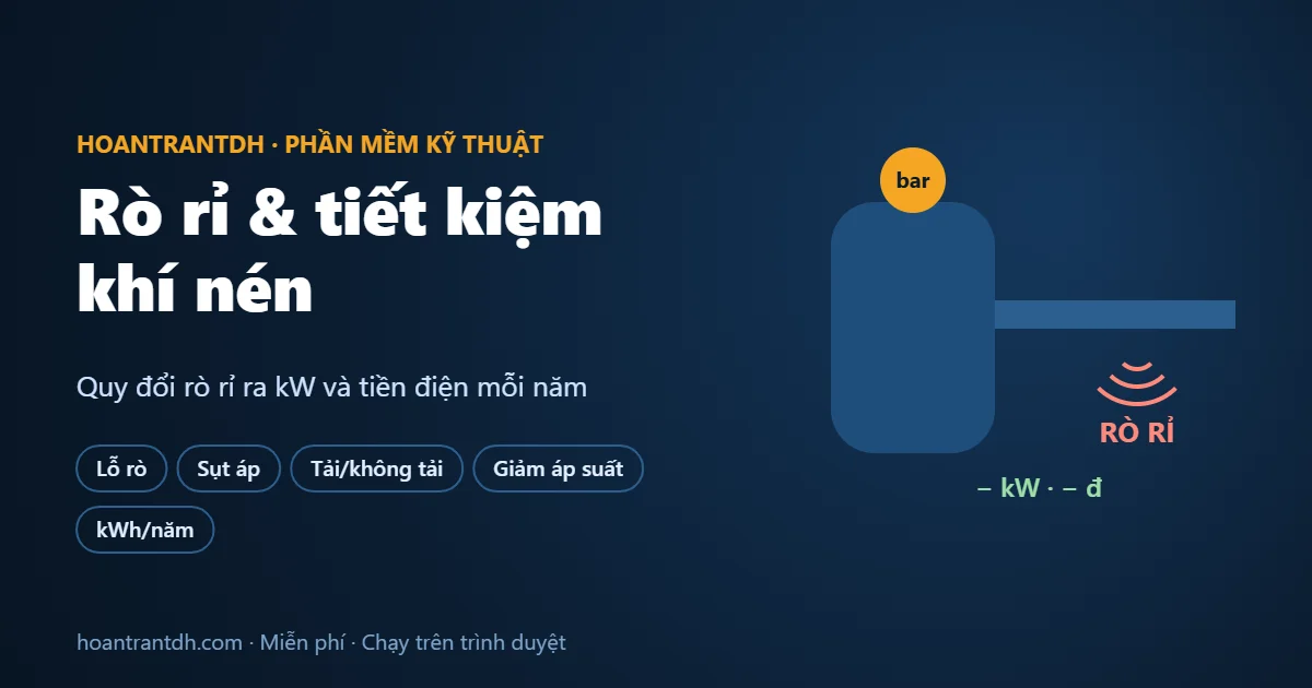 Rò rỉ và tiết kiệm khí nén