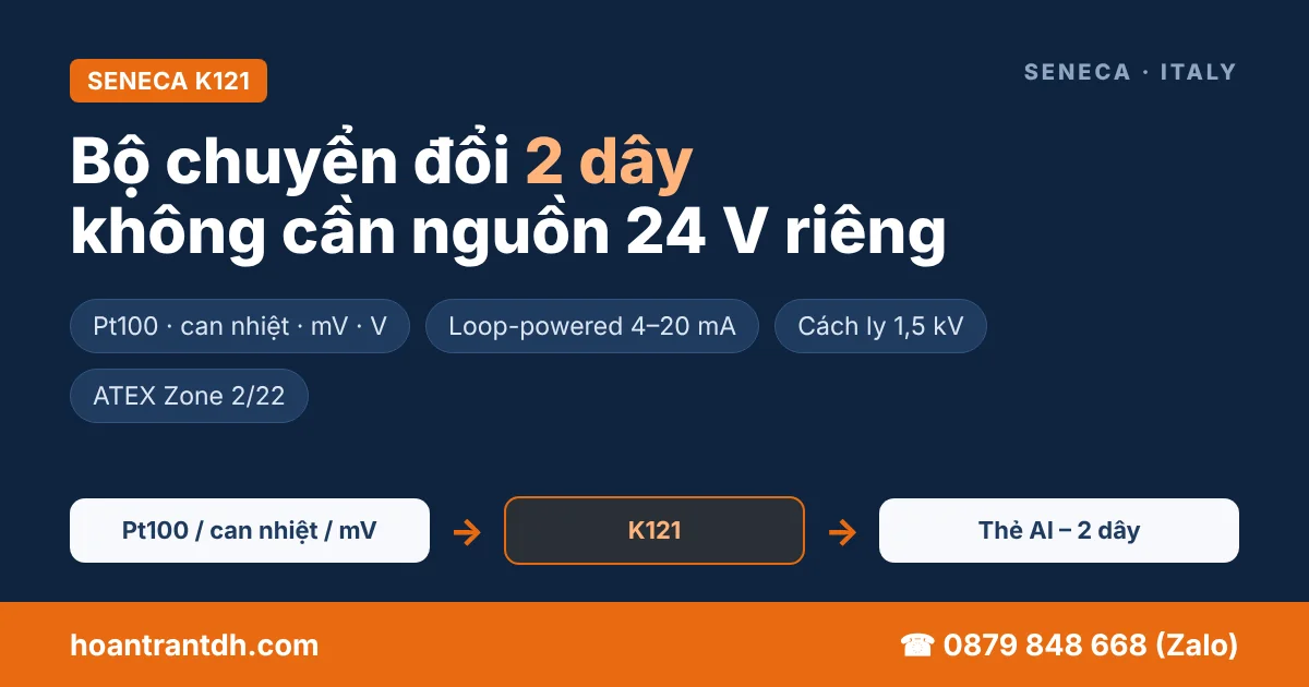 Bộ chuyển đổi tín hiệu 2 dây Seneca K121