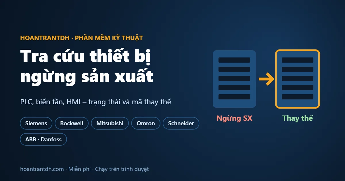 Tra cứu thiết bị ngừng sản xuất