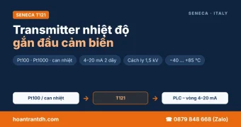 Transmitter nhiệt độ gắn đầu cảm biến Seneca T121